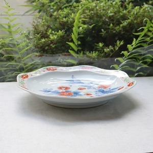 【送料無料】有田焼　10寸八角皿　花絵 18-166