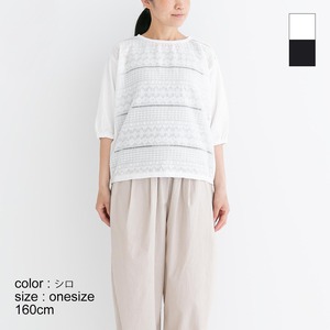 プリット prit 47/2サイロプレミアム天竺×刺&レース切替袖ゴムコクーンプルオーバー(P92354)全2色【レターパックプラス可】