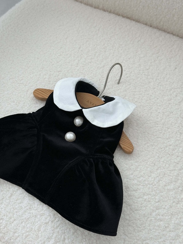 予約  【avely】 Black Velvet Dress