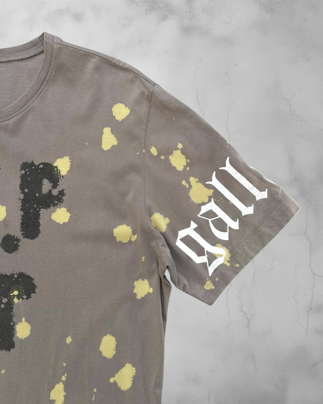 John Galliano “R.I.P IT” Paint Graphic T-Shirt Size:M | MIORI