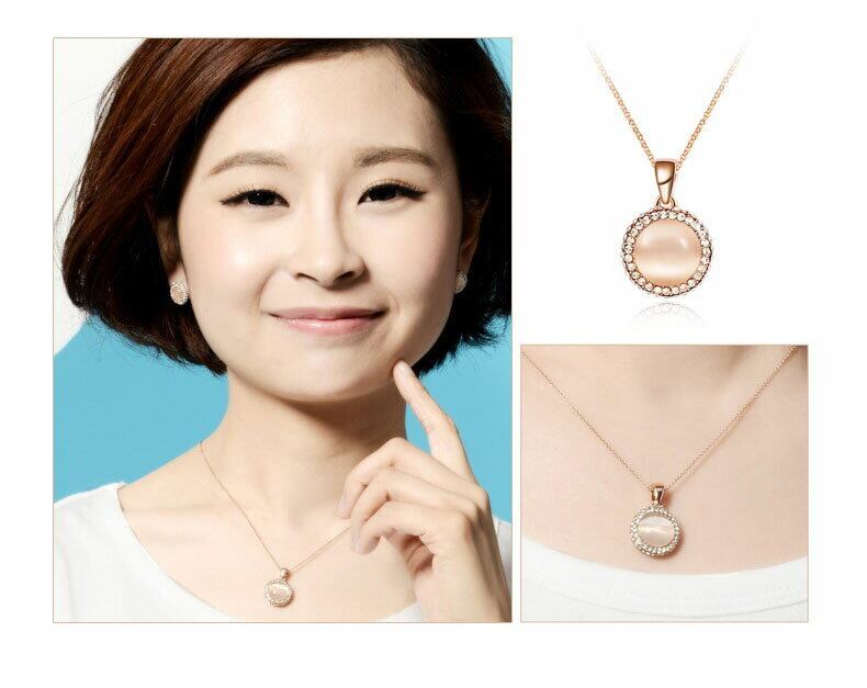 IUHA 【月虹】キャッツアイネックレス 金属アレルギーと変色防止