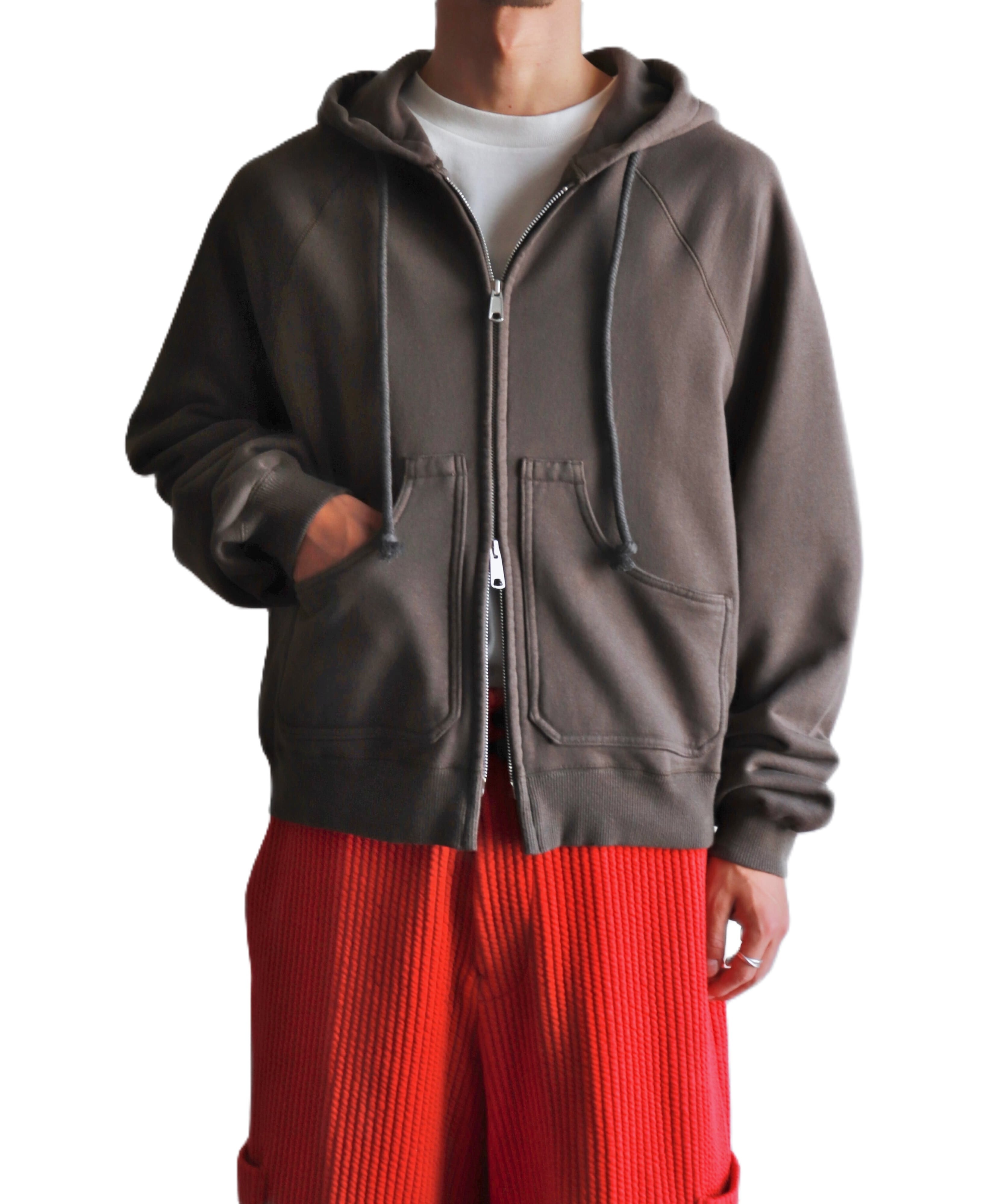 MATSUFUJI / M253-0602 / ZIPUP SWEAT HOODIE (TAUPE) | AfterSchool