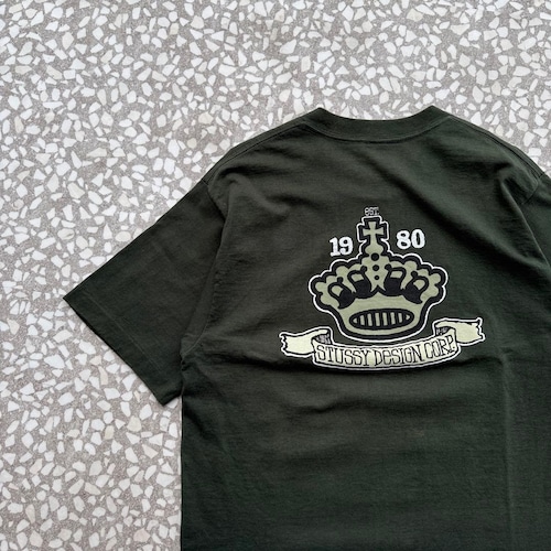 STUSSY / 90′s Crown T-shirt 白タグ sizeL