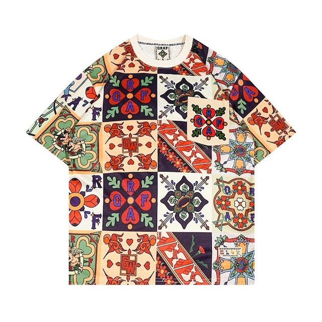 【GRAF】モロッコパターン総柄Tシャツ