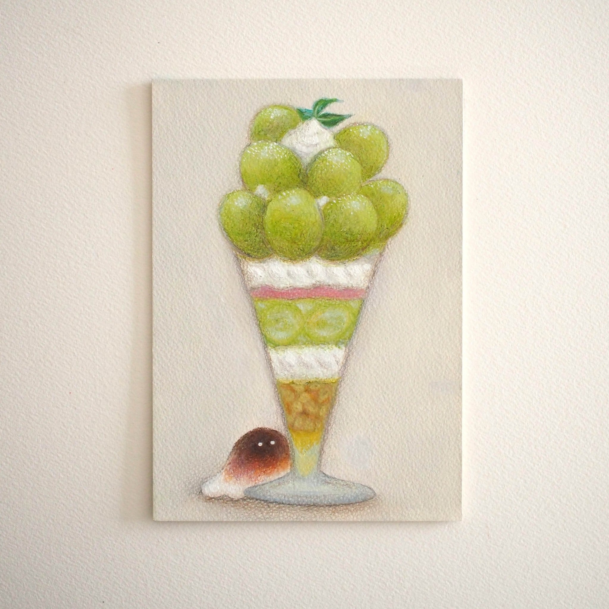 原画作品 ＊「 マスカットのパフェ 」 | さらさまゆこ Online Shop