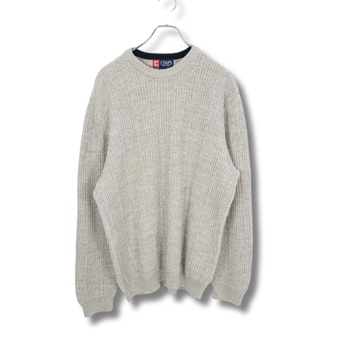 CHAPS チャップス グレー コットンニット 表記M（実寸L相当）｜NA638
