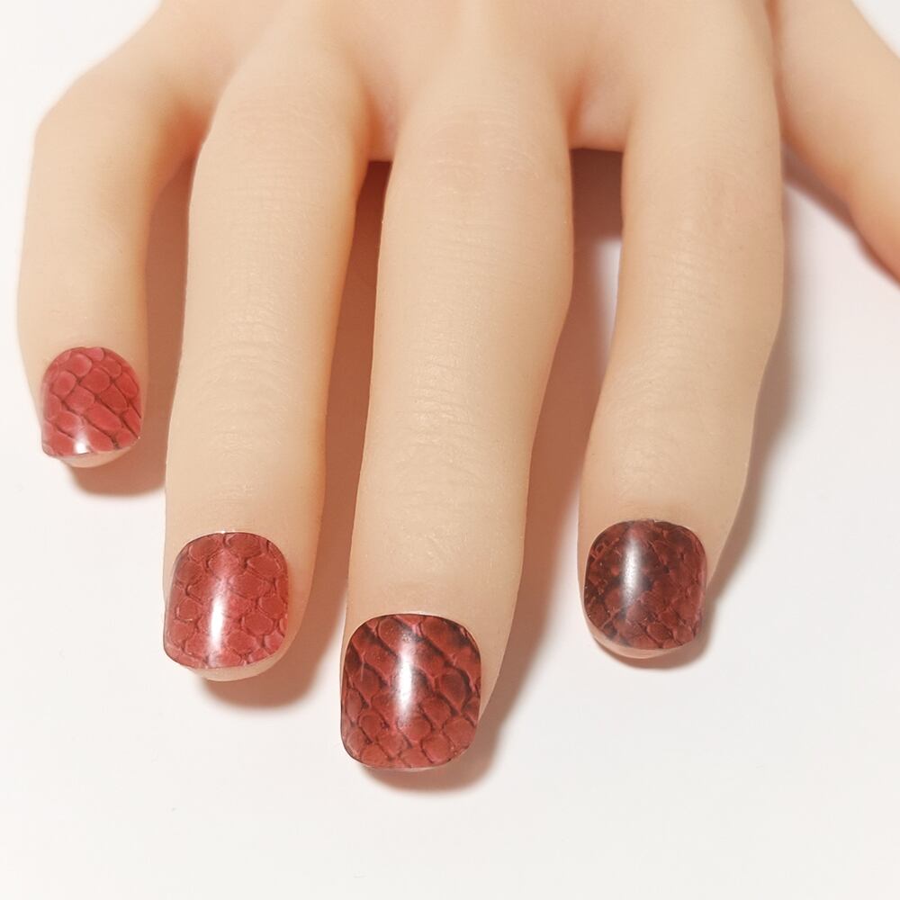 半硬化ジェルネイルシール「Gel nail stickers」010 scale × snake