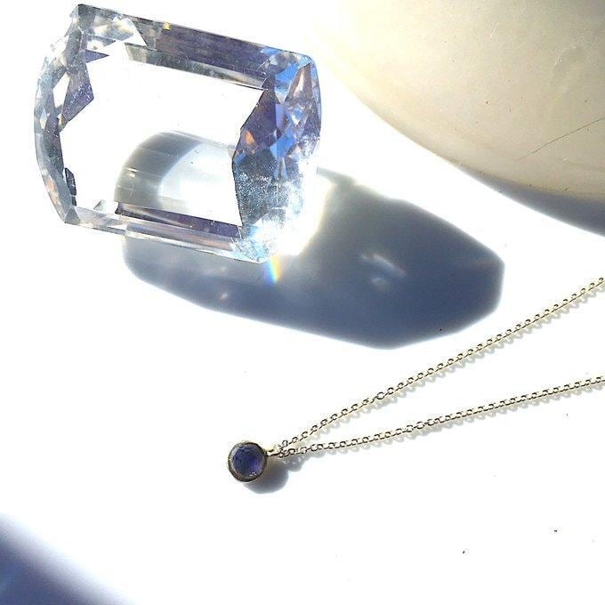 【一点物】SV925✦3月の誕生石✦⋆.·海の羅針盤アイオライトpetiteネックレス⋆.·✦
