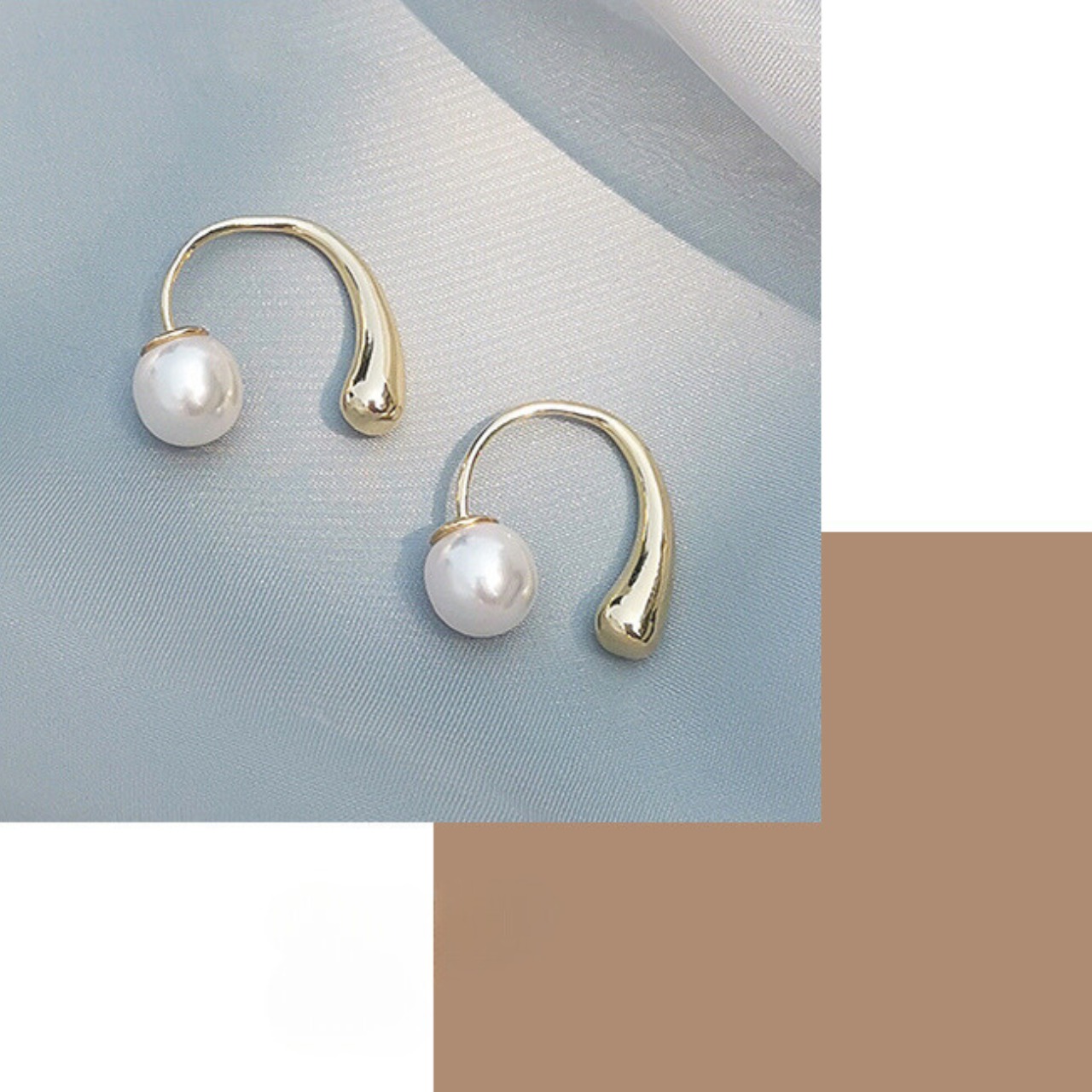 パール 2way フック ピアス 10184