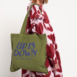 «即納» BOBO CHOSES Up Is Down green totebag