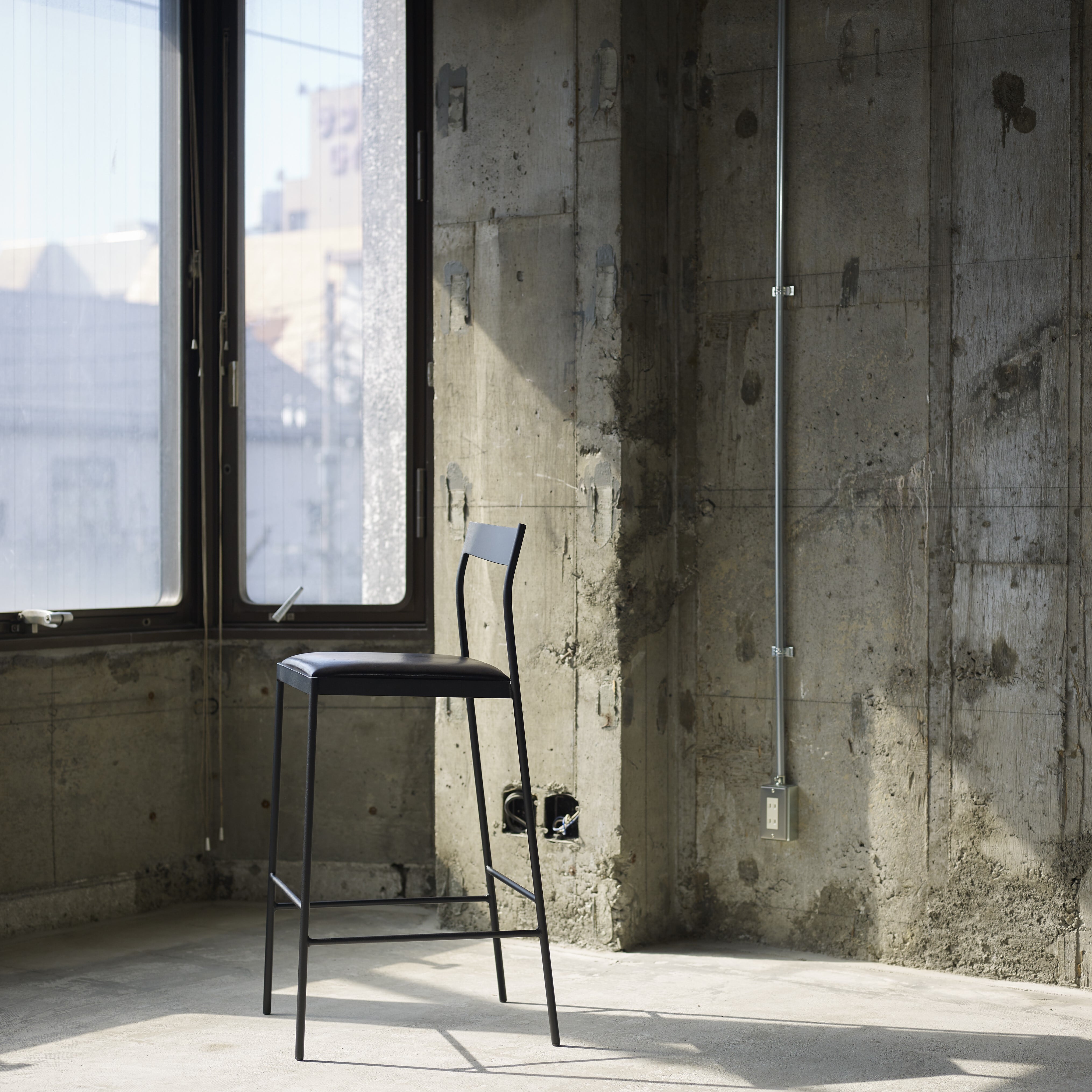 高さオーダー対応 鉄脚19 D700【C-TAS-19】サンドブラック テーブル脚