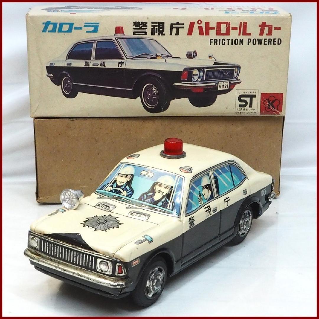 アオシン トヨタ クラウンHT SLパトカー電動走行tinブリキtoy箱付car アオシン トヨタ クラウンHT SLパトカー電動走行tinブリキtoy箱