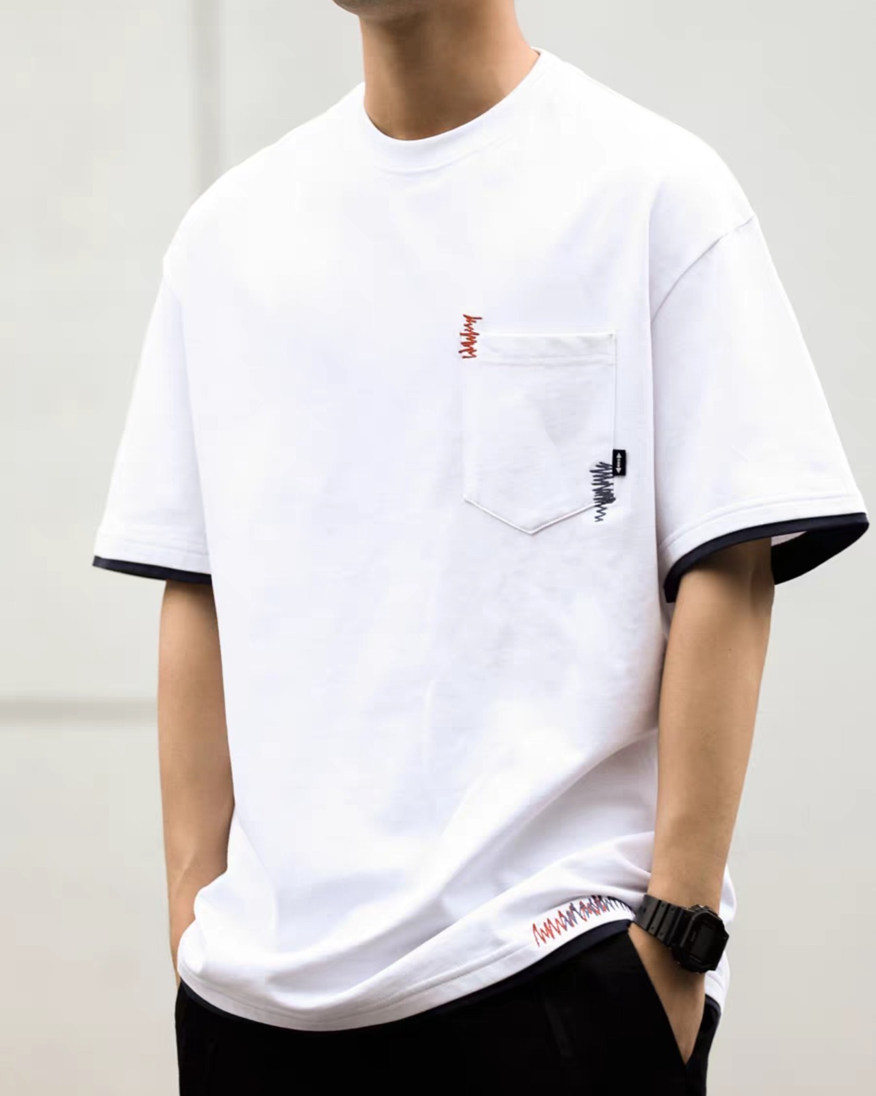 Retro Pocket T-Shirt Set  K0302