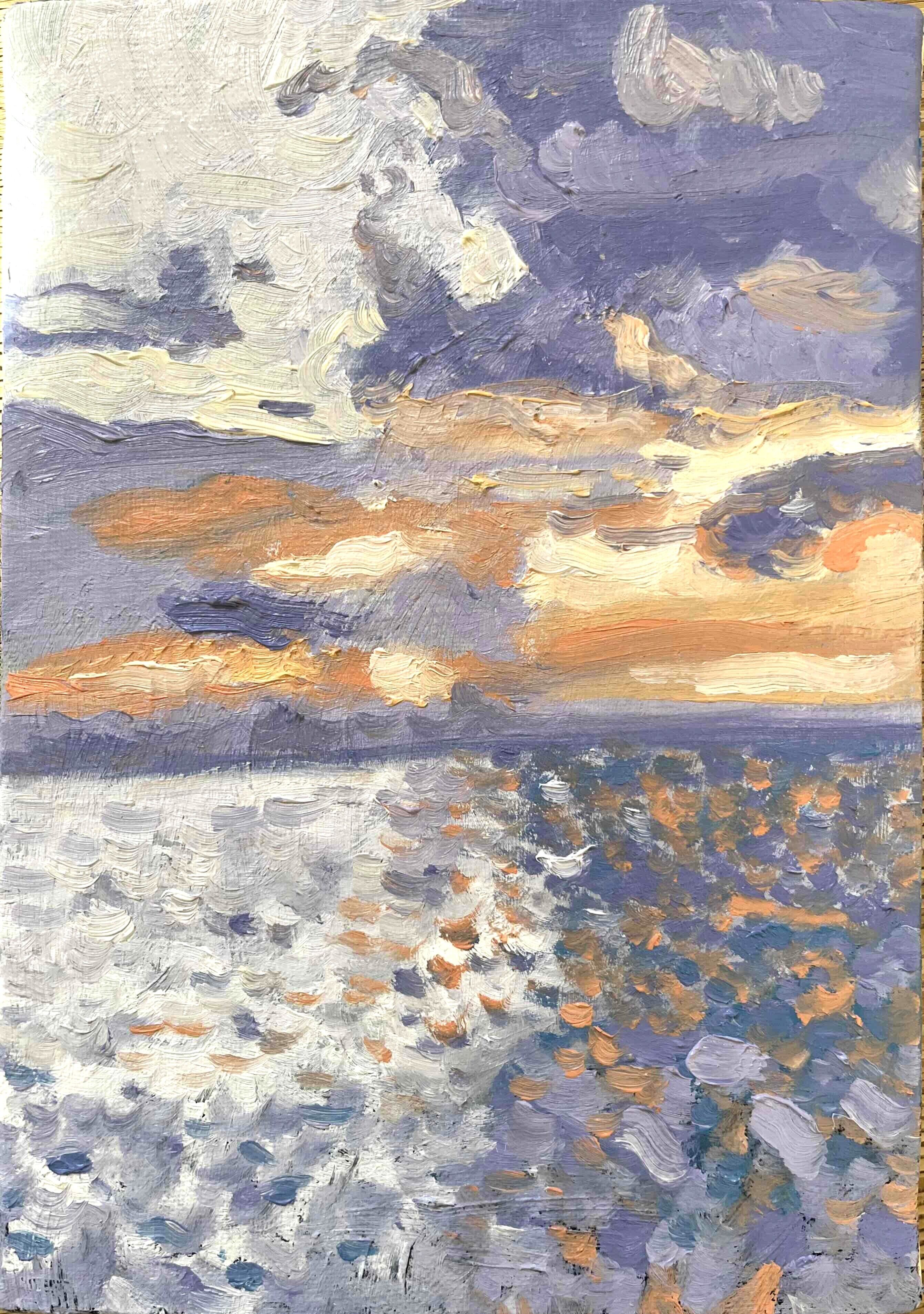 46×53㎝「窓辺のイスとテーブル」F10・油彩画・原画・額装 | Pay ID