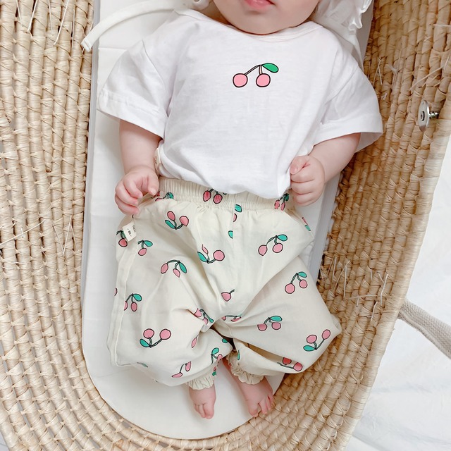 サマープリント柄Tシャツ コットン 夏物 超面白いベビーショップ46931087007