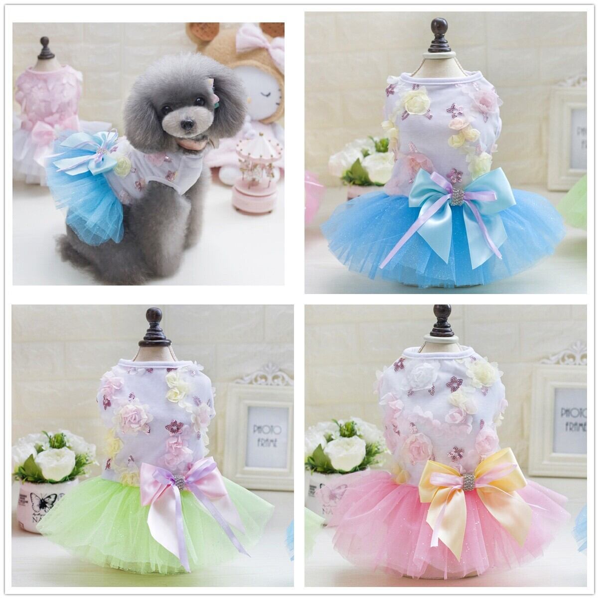 すぐにお届け！】チュールドレス ワンピース 犬服 ペット服 ドッグ