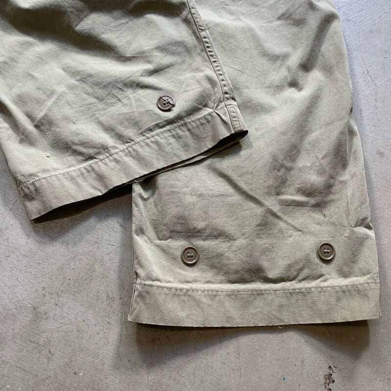 40's U.S.ARMY AIR FORCE U.S.NAVY AN6550-AN-S-31 サマーフライトスーツ  LETO.COHN＆LOBALBO社 陸軍航空軍 海軍 共用モデル ベージュ ツナギ コの字 TALON ステンシル ベルト欠損 リペア有 WW II  大戦 36-MEDIUM 希少