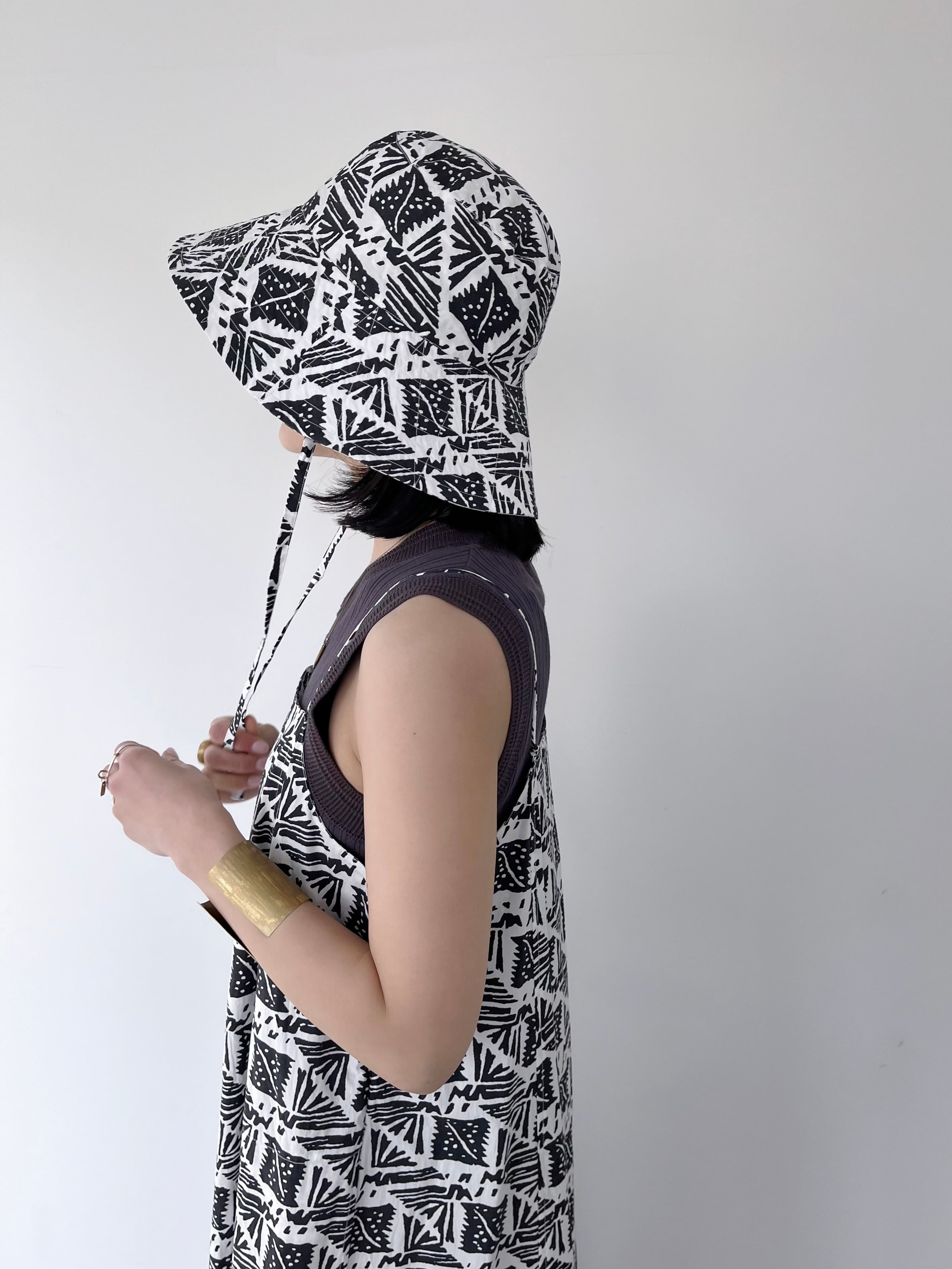 Sara Mallika Cotton Poplin Print Hat | KOKO
