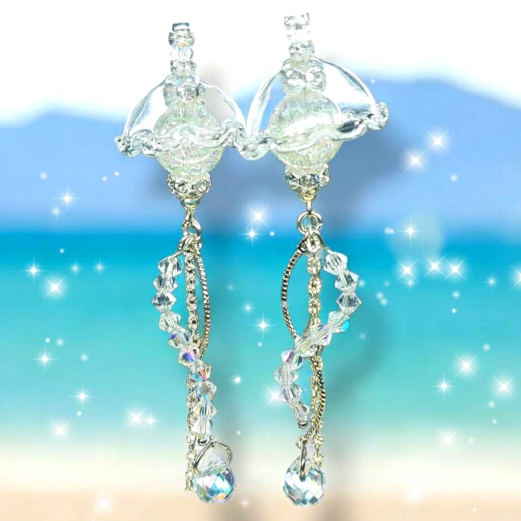 【ゆ】肺皿 クラゲピアス 741a6917dc2826f066ba53e518a614