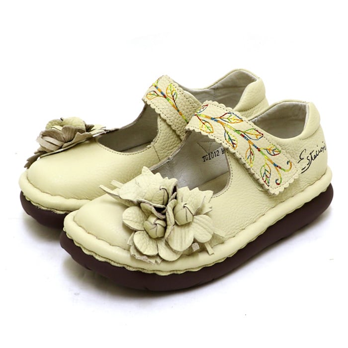 TGI012【ﾚﾃﾞｨｰｽ】Estacion～エスタシオン～・立体フラワー本革パンプス