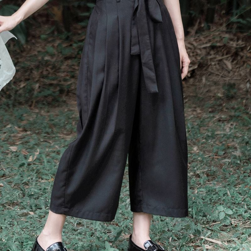 サブカル 服 地雷系 通販 ワイドパンツ 袴パンツ プリーツ チャイナ服 中華服 おしゃれ ユニセックス