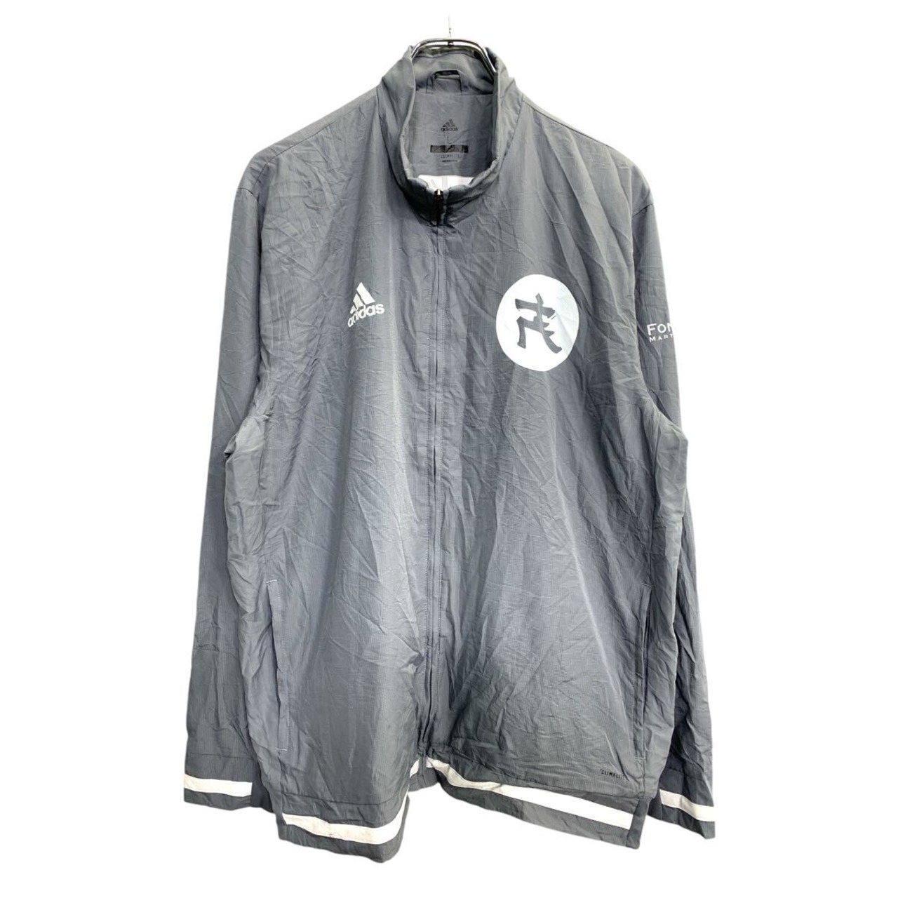 adidas トラックジャケット Lサイズ アディダス ジップアップ グレー  
