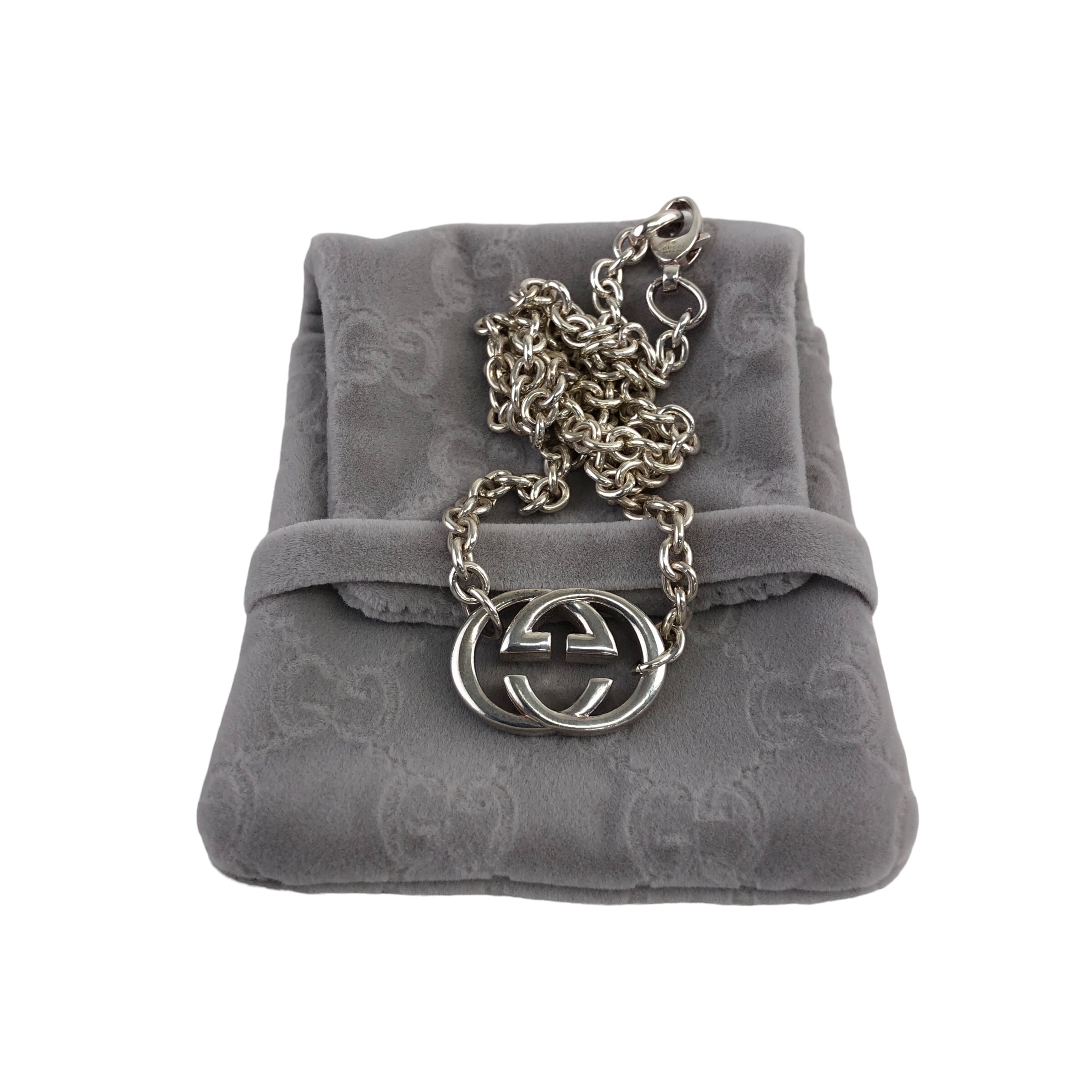 GUCCI グッチ ネックレス シルバー インターロッキング 925 vintage
