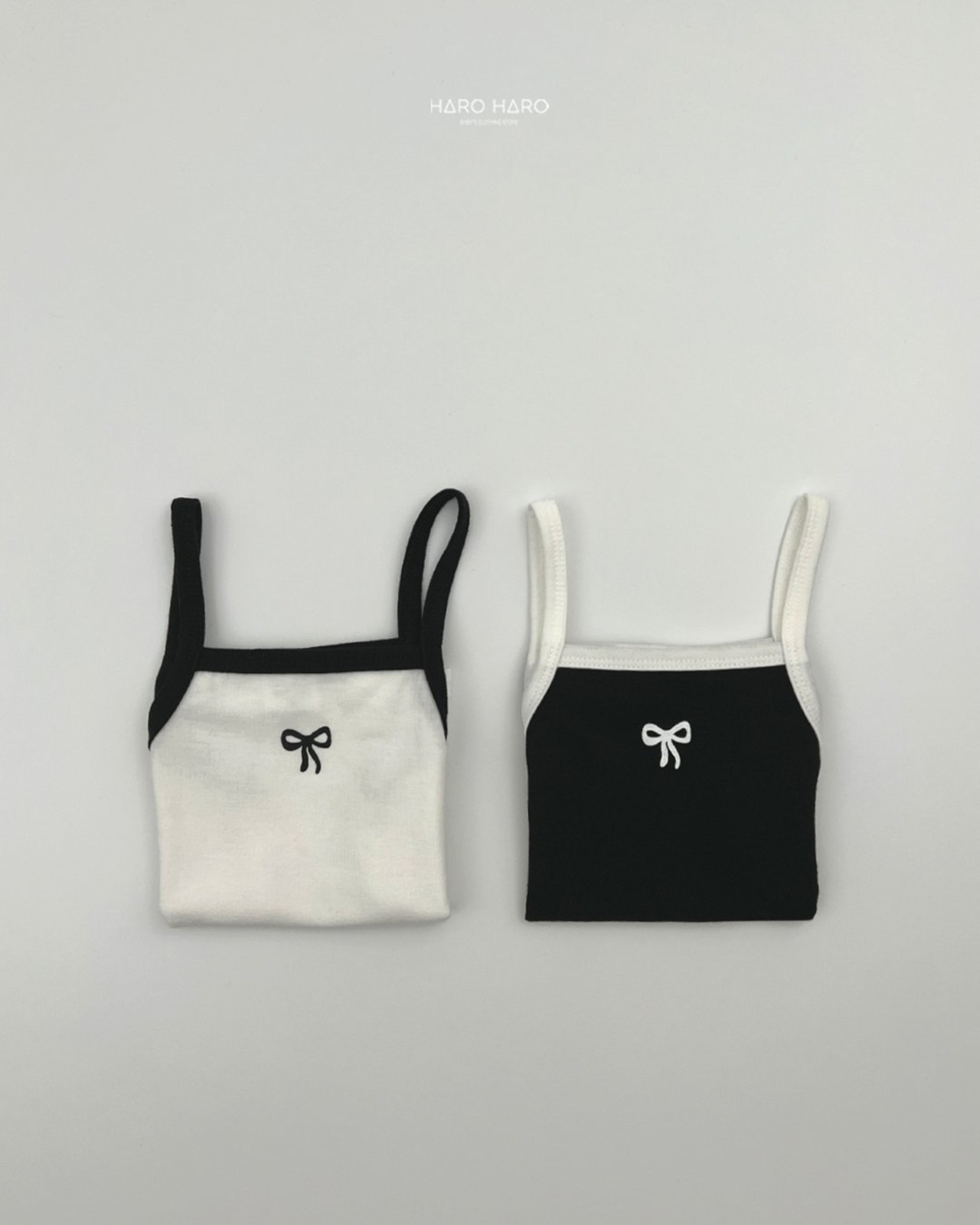 [HARO HARO] (1+1) Ribbon Sleeveless / [하로하로] (1+1)리본끈나시