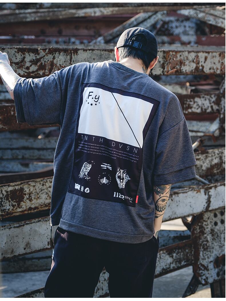 全2色 Tシャツ カットソー プリント カジュアル ストリート 