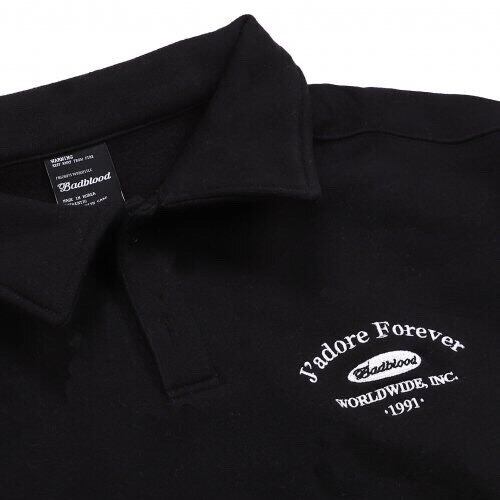 BADBLOOD] CLASSIC LOGO POLO SWEATSHIRTS IN BLACK 正規品 韓国