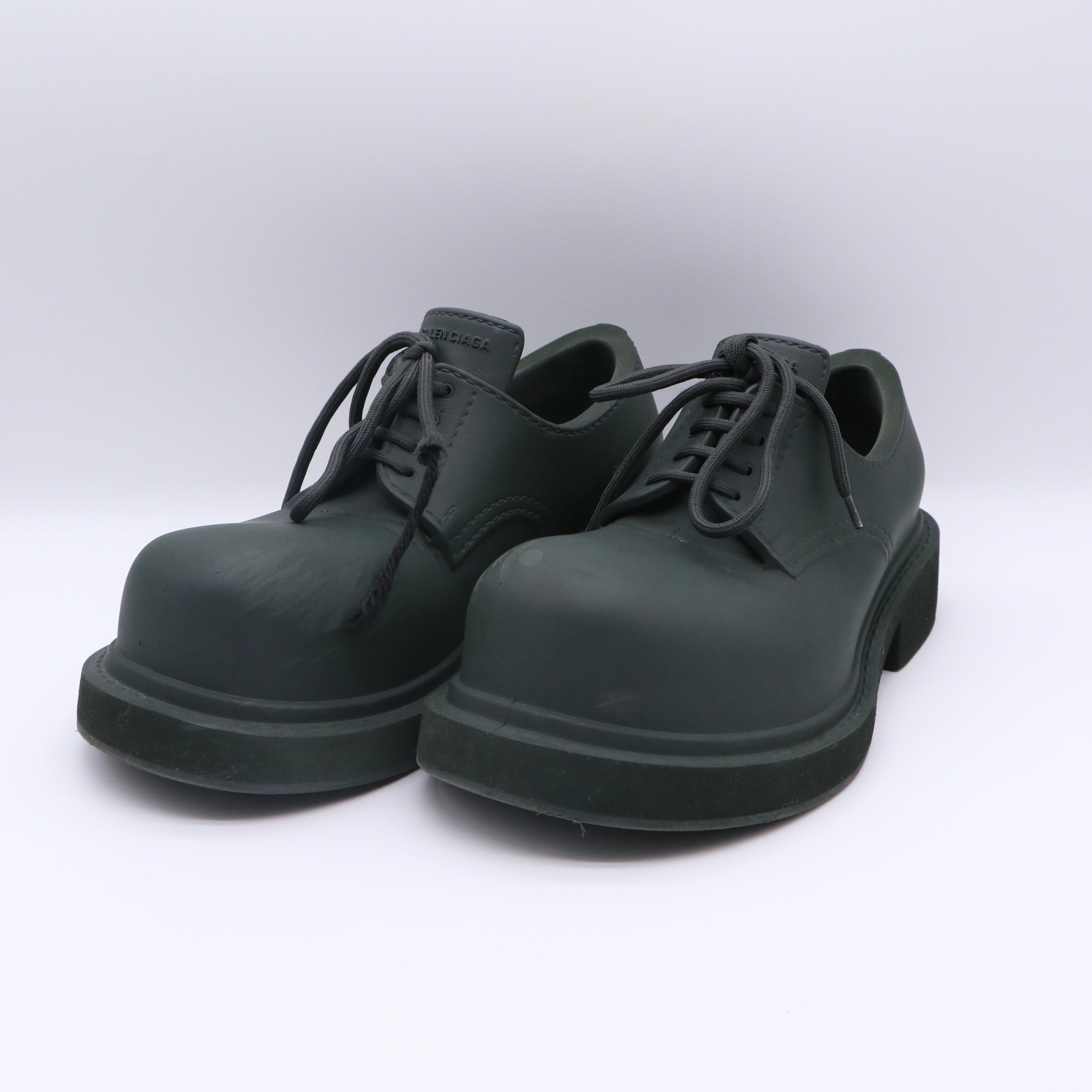 BALENCIAGA ステロイド ダービー シューズ グリーン バレンシアガ
