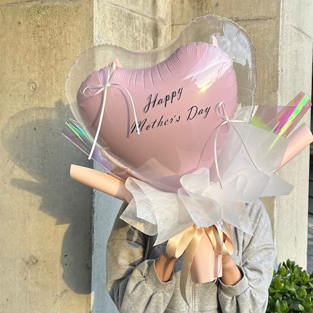 Mother's day ribbon heart balloon bouquet♥