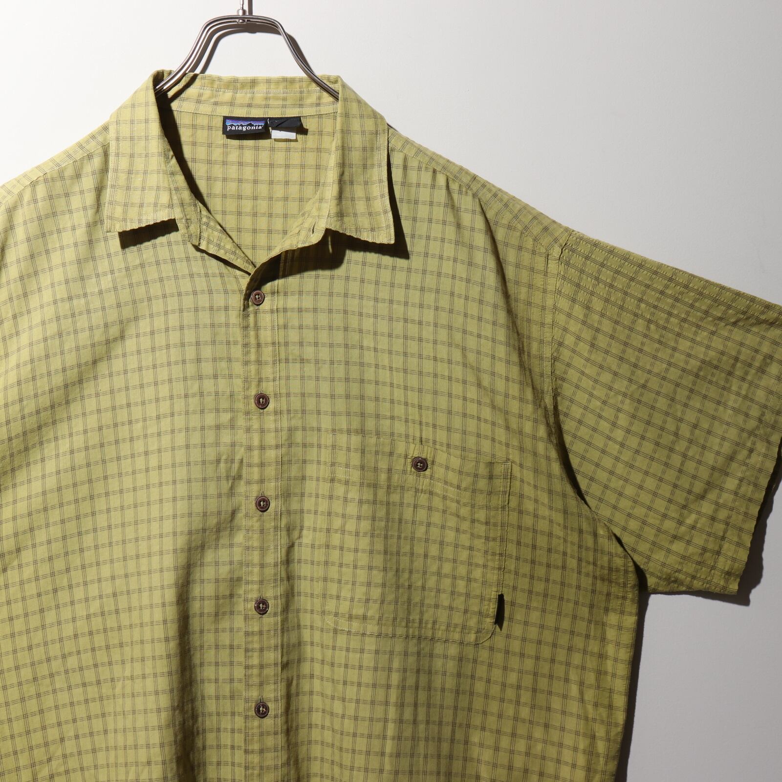 XL 01年 Patagonia パッカーウェアシャツ パタゴニア 緑 グリーン 