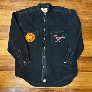 ナスングワム【Nasngwam】Indian motif Denim Shirt　Mサイズ