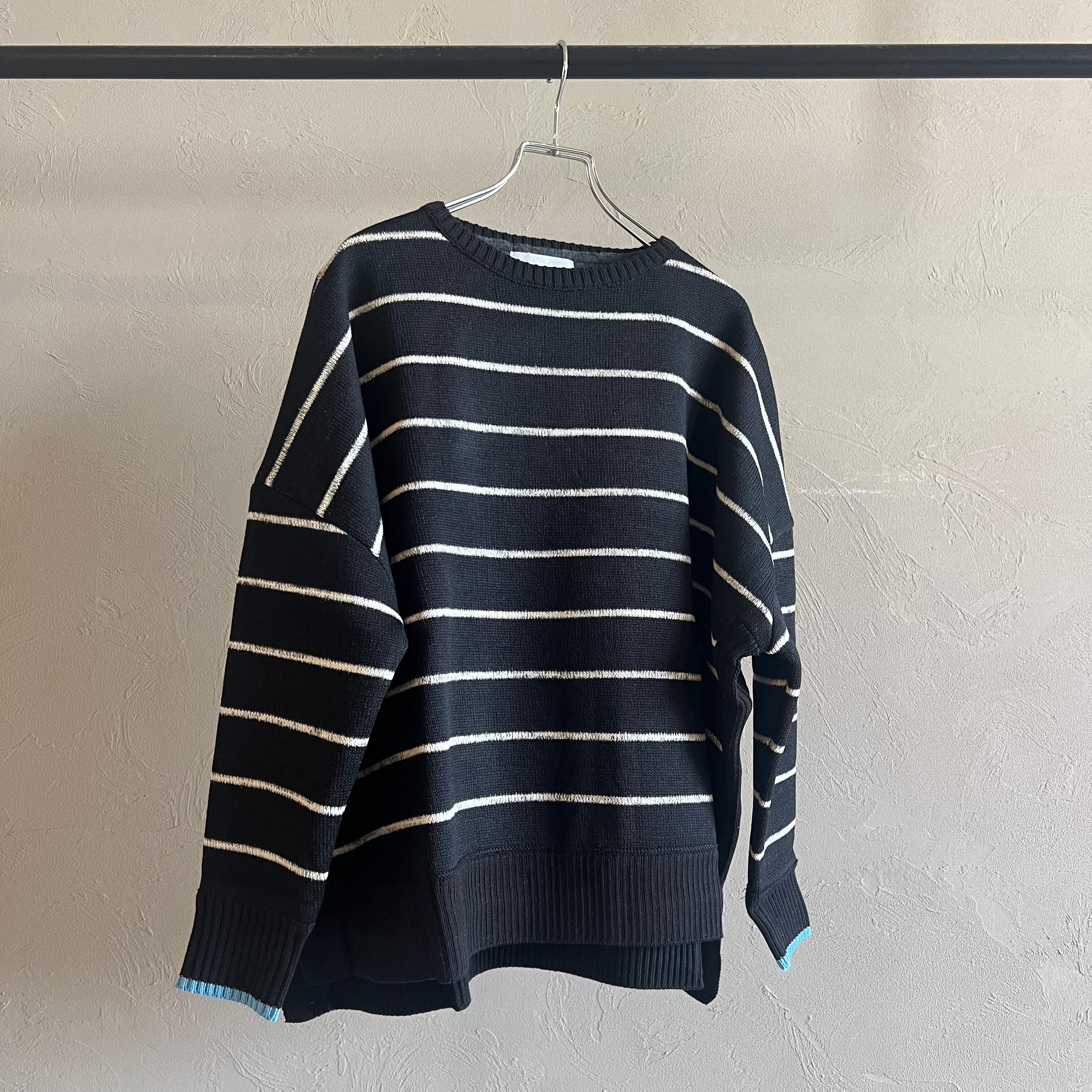 Praia 】裏起毛ボーダーニットライクトップス | valance 福井