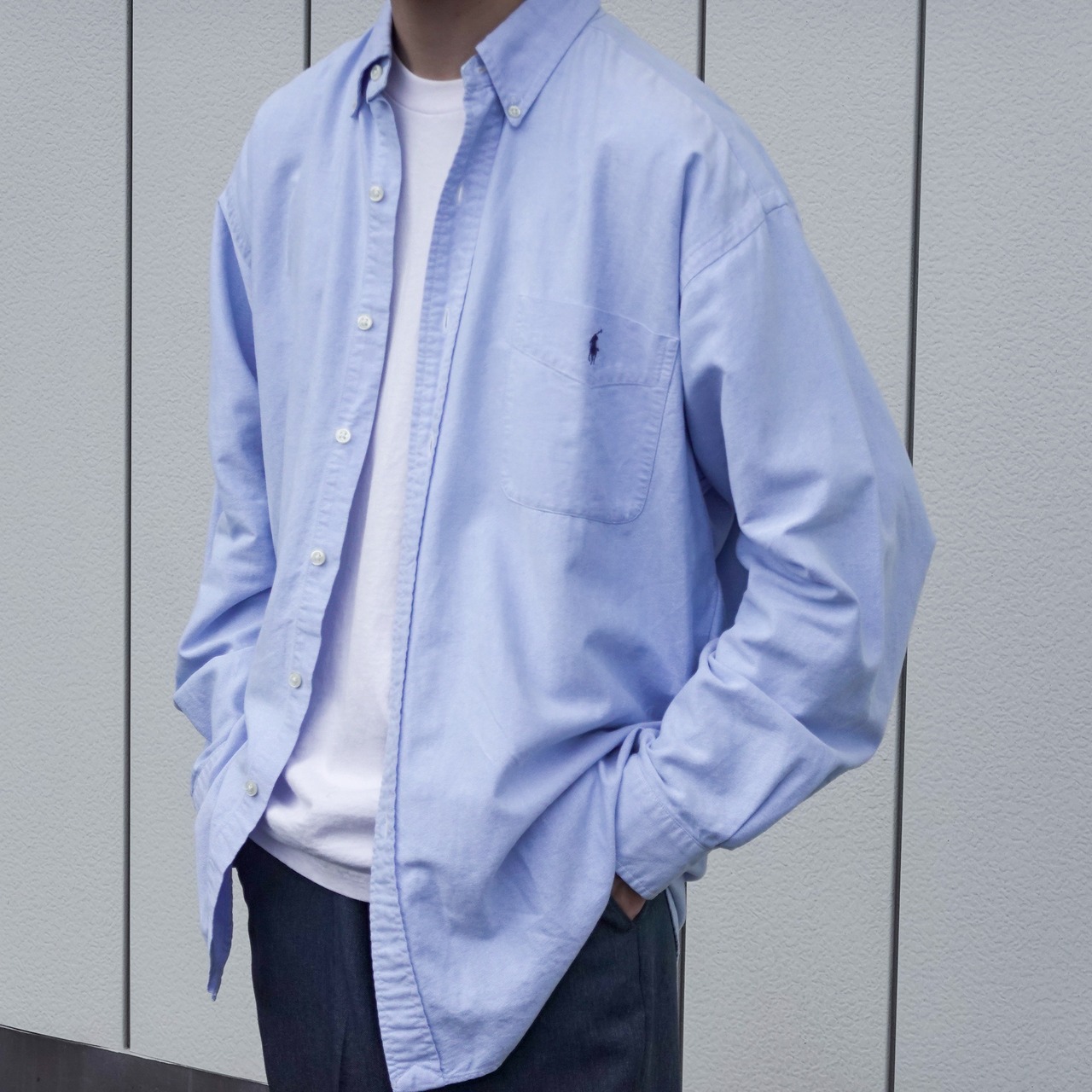 1990’s Ralgh Lauren BIG SHIRT button down pockt shirt