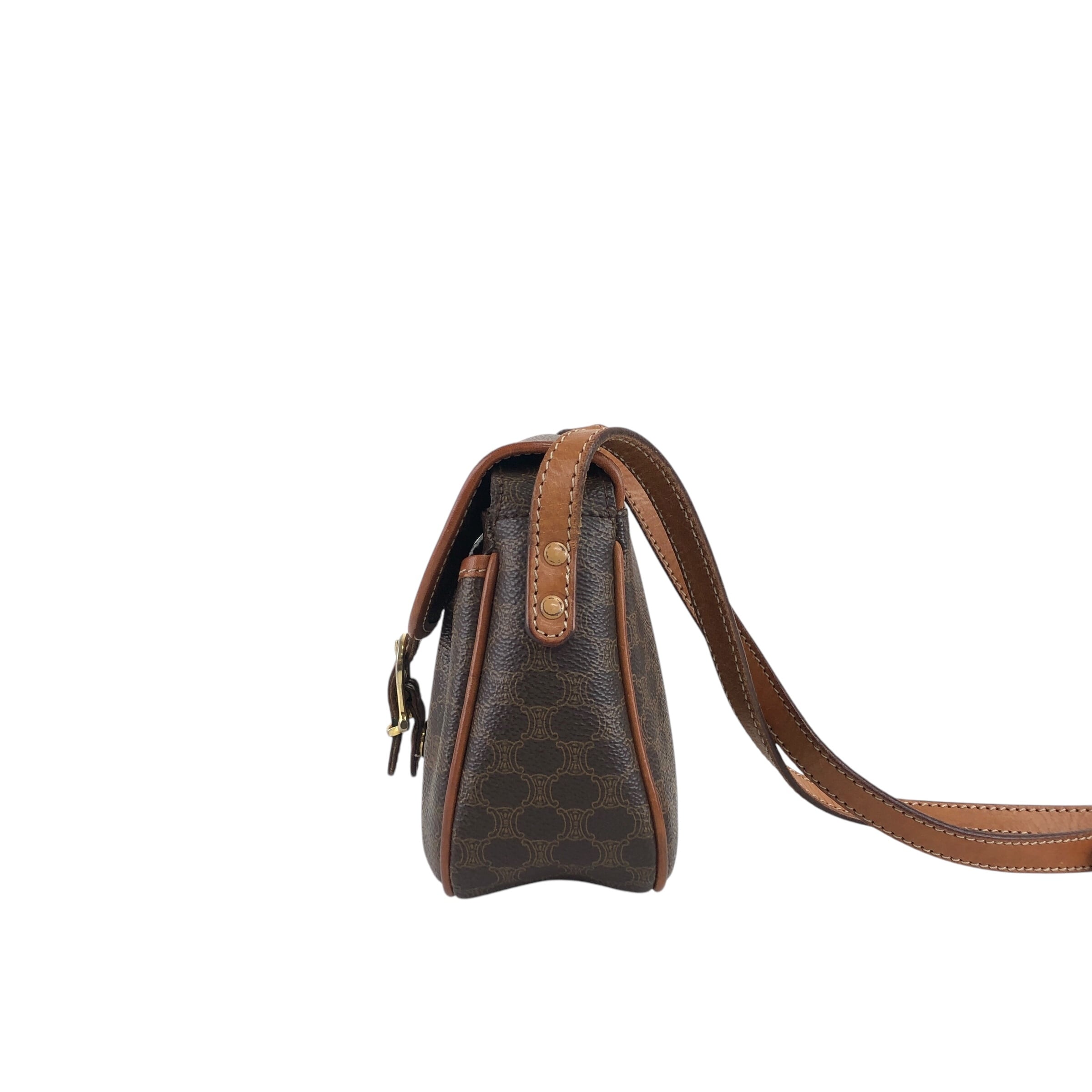 CELINE セリーヌ マカダム ショルダーバッグ ブラウン ブラゾン CELINE セリーヌ マカダム ショルダーバッグ ブラウン ブラゾン