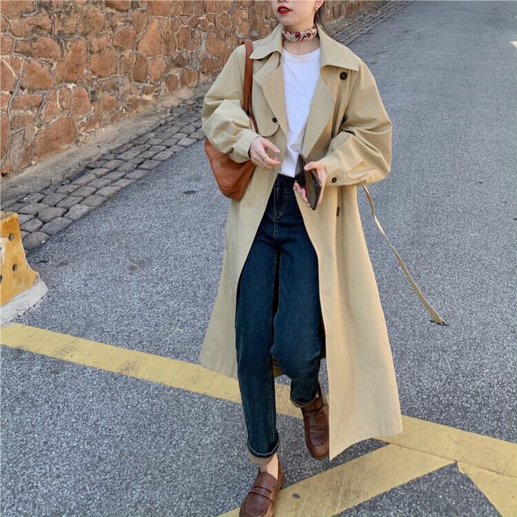 ジャケット スプリングオータム薄手カーキコート 春物 秋物 萌量不足9592685710