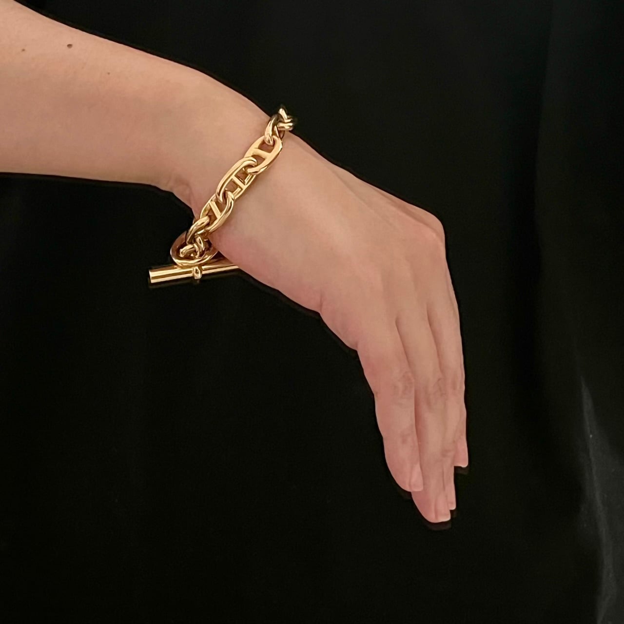HERMES Chaine d'Ancre Bracelet GM 13 Links 18K Rose Gold 2000s