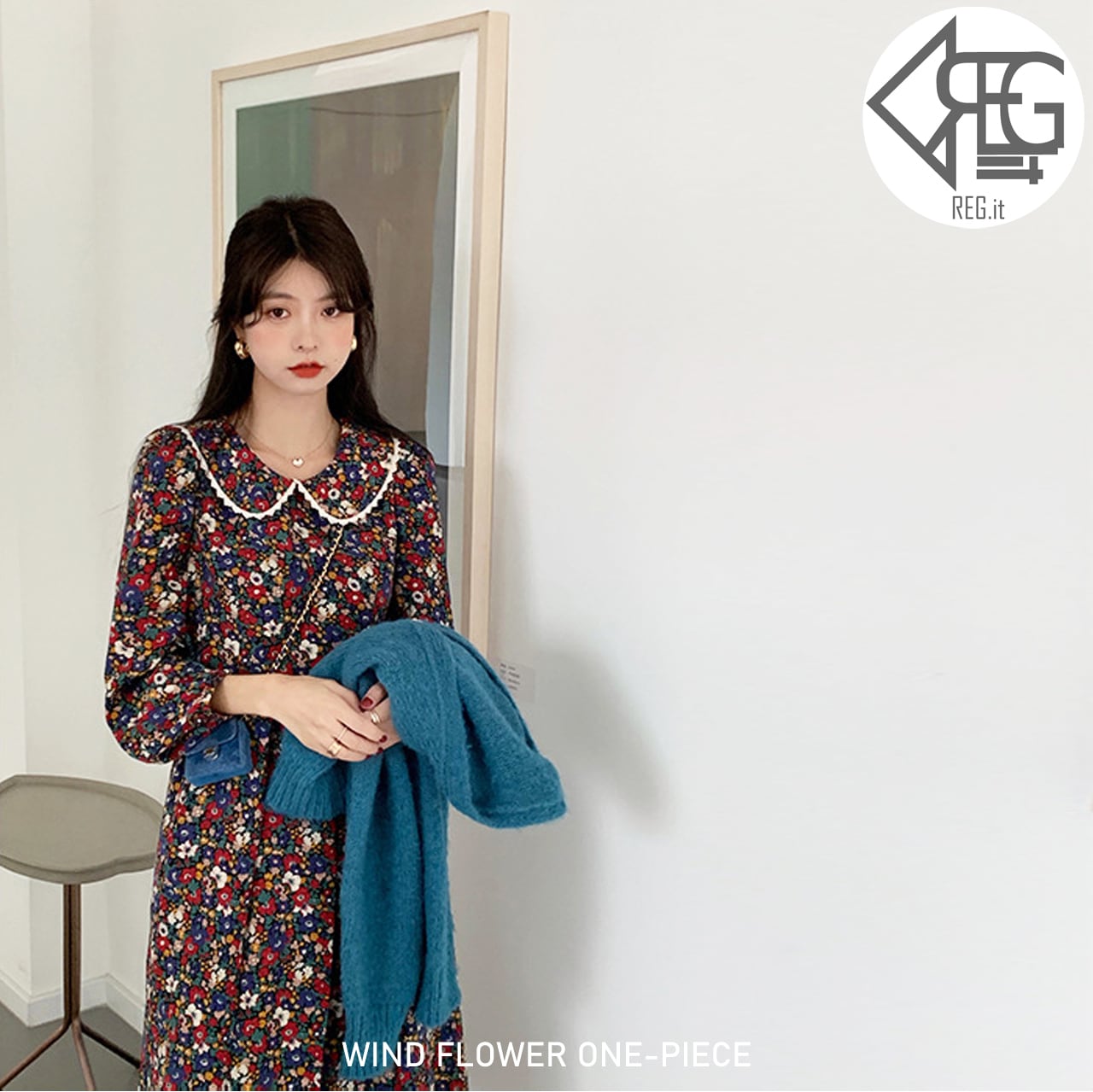 【REGIT】【即納】WIND FLOWER ONE-PIECE 韓国ファッション ...