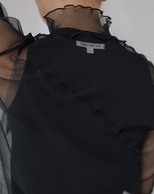 kotoha yokozawa - GHOST TODO Dress Longsleeve Highneck +Inner ：Black｜透けるチュール／インナーセット／サイズで印象が変わる