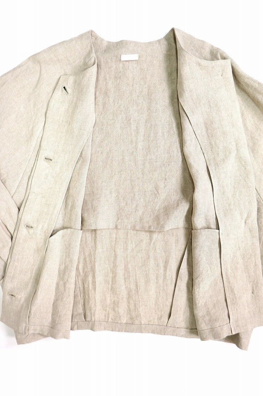 Belgium Linen No Collar Jecket