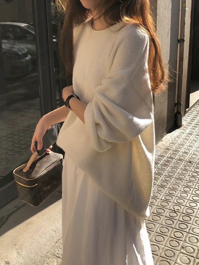 (OUNCE) letter shirring skirt / 2color