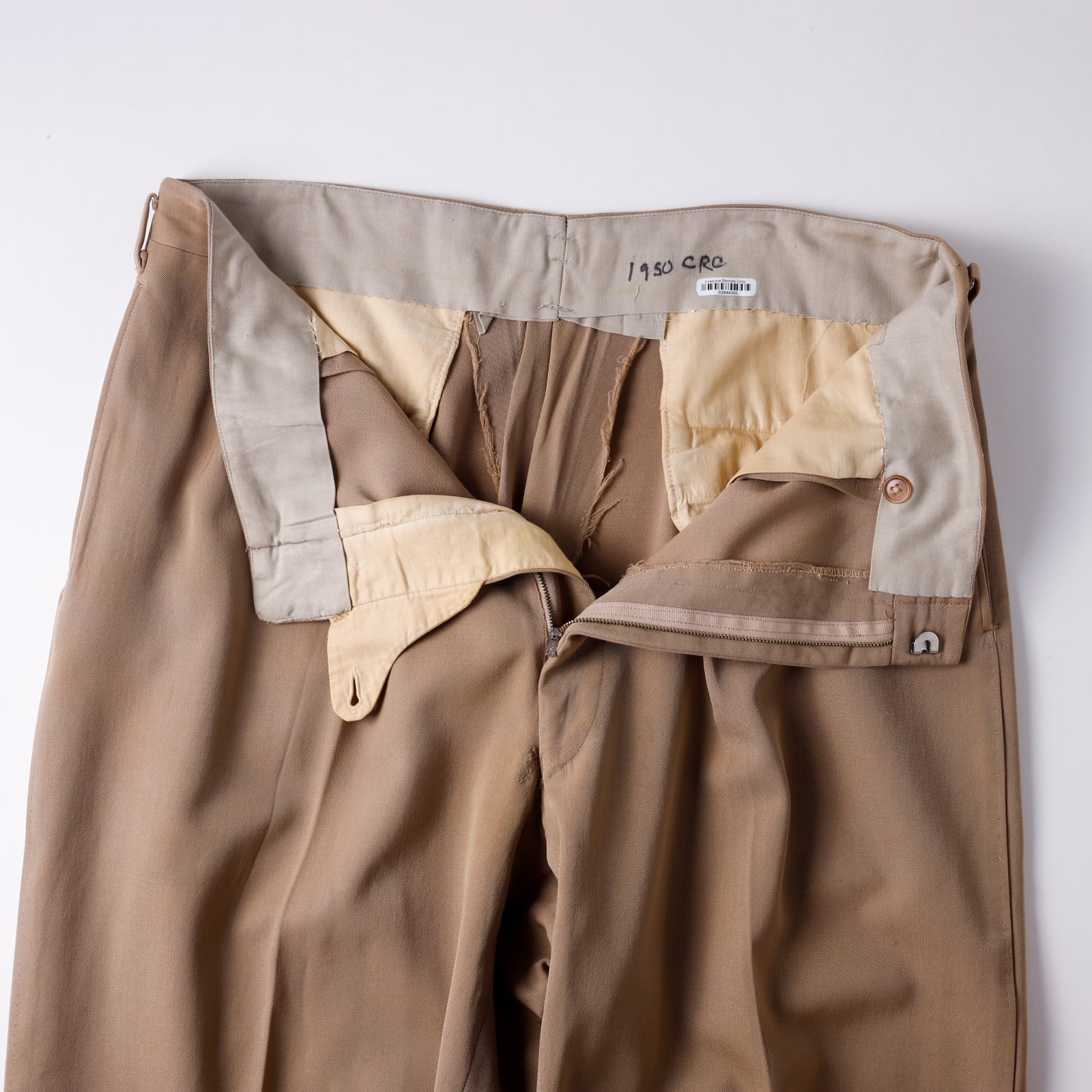 極美品】50s special vintage pants rayon gabardine trousers beige