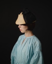 【Joëlle】Raffia ribbon cap/アシンメトリーラフィアキャップ