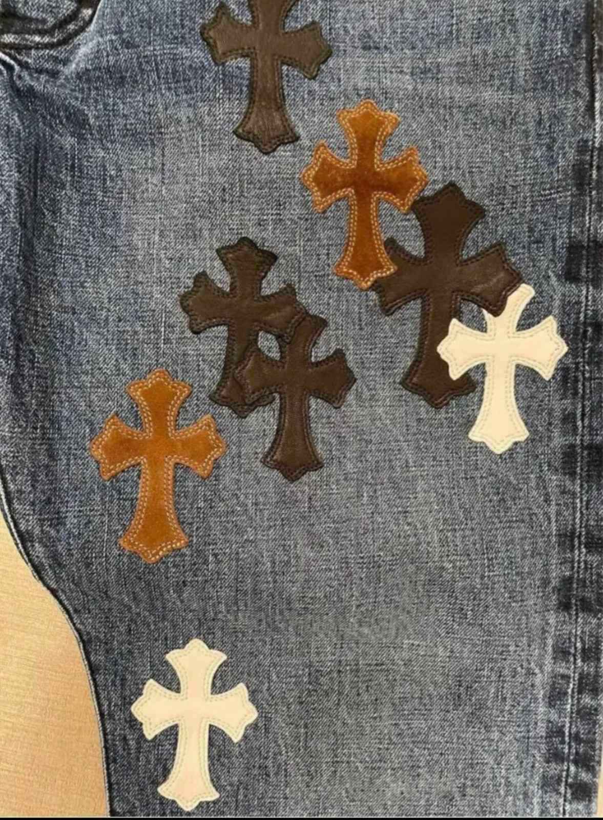 CHROME HEARTS クロムハーツ デニム クロスパッチ ジーパン