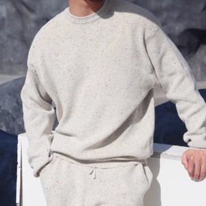 ベーシックラウンドネックニット（別売りでセットアップのショーツあり）　0842