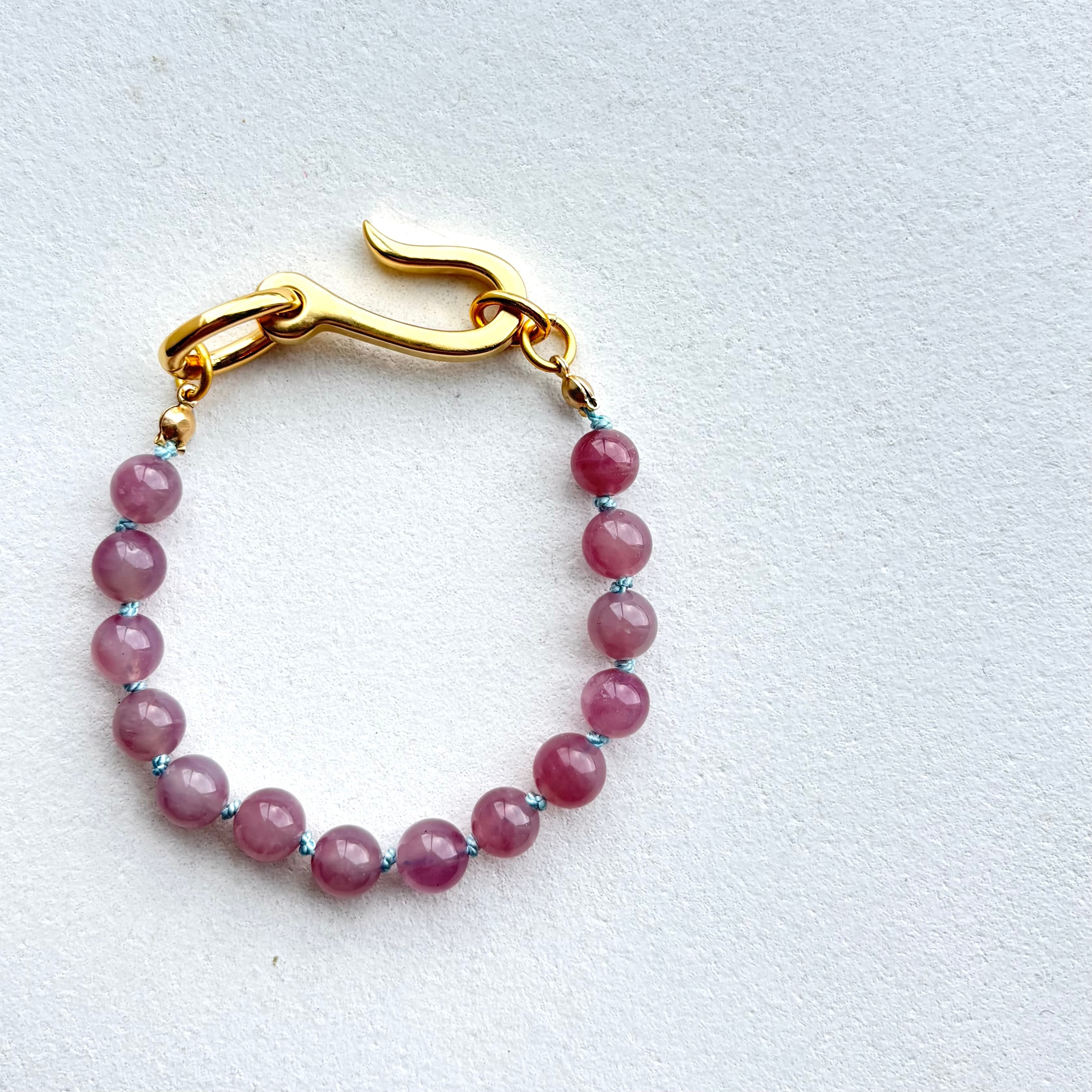 sphere link / Madagascar Rose Quartz