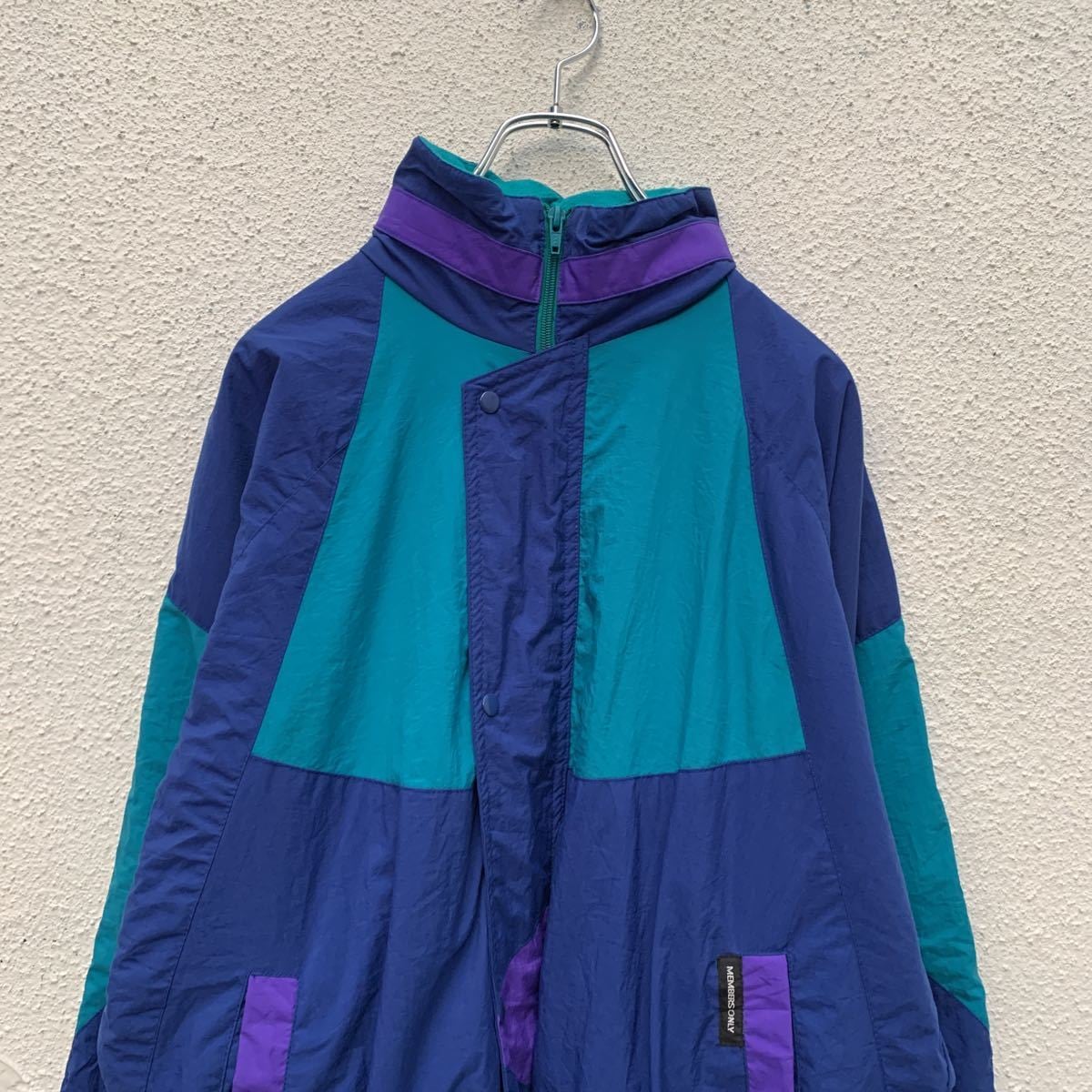 MEMBERS ONLY ナイロンジャケット M〜 パープル グリーン 裏フリース