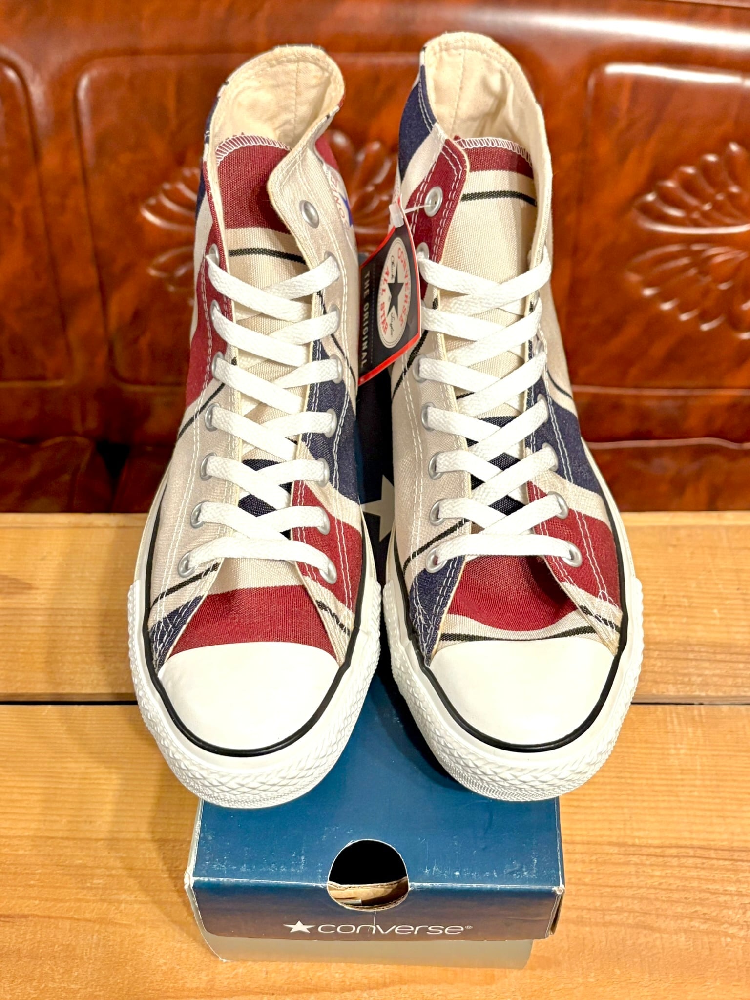 【未使用/箱付】CONVERSE サンブレラ コラボスニーカー ストライプ converse（コンバース） ALL STAR EAVES（オールスター）Hi サンブレラ